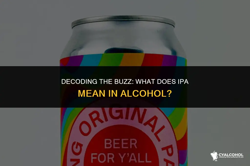 what does ipa mean in alcohol