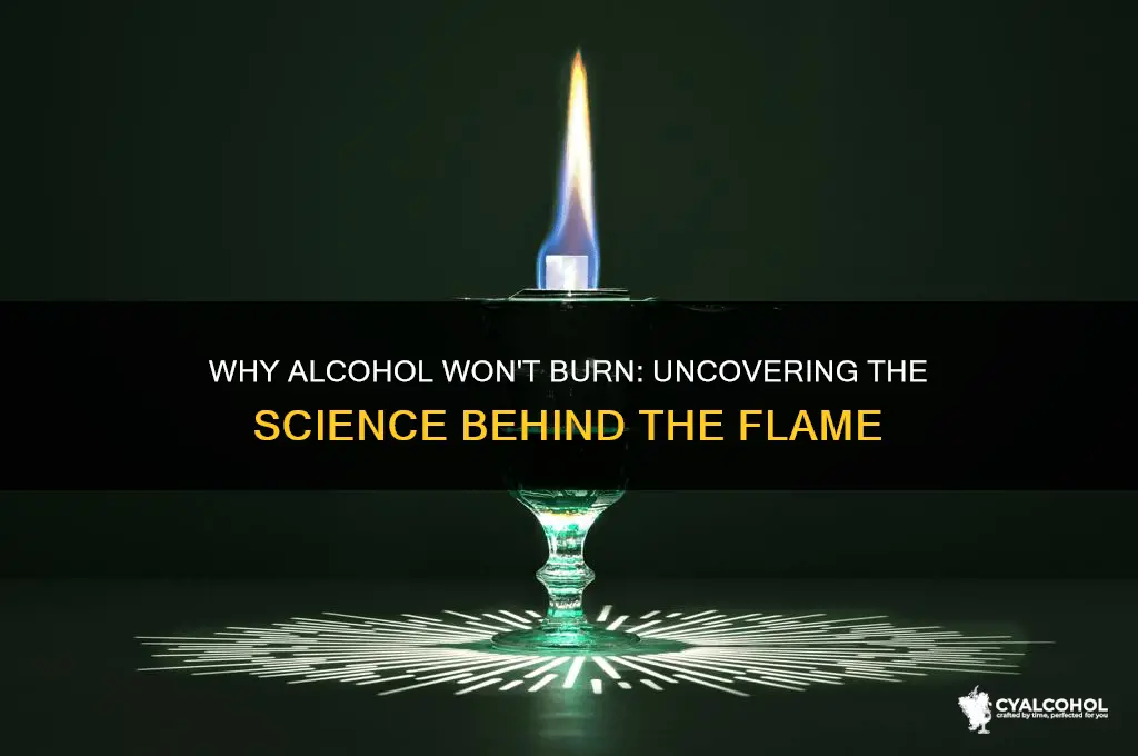 what does it mean if alcohol dont burn