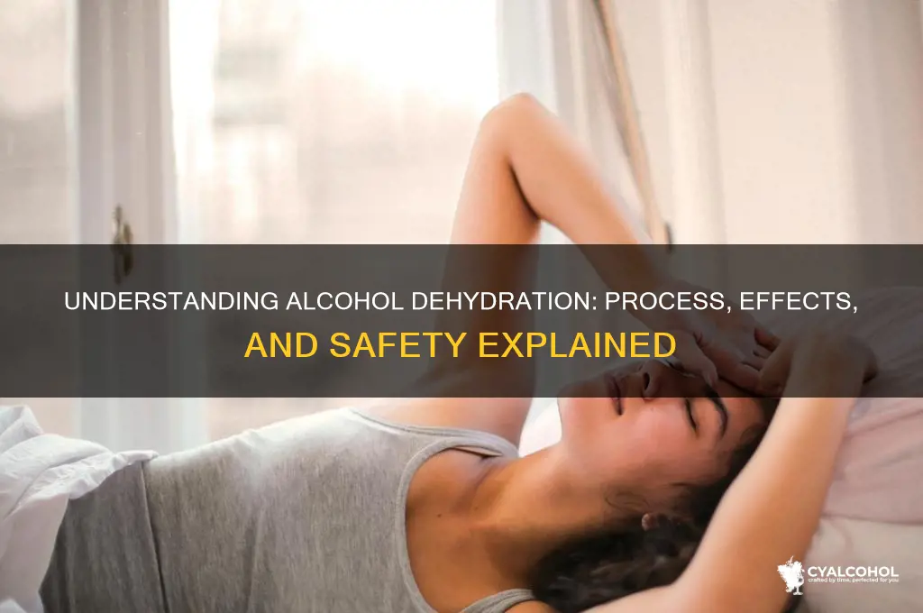 what does it mean to dehydrate the alcohol