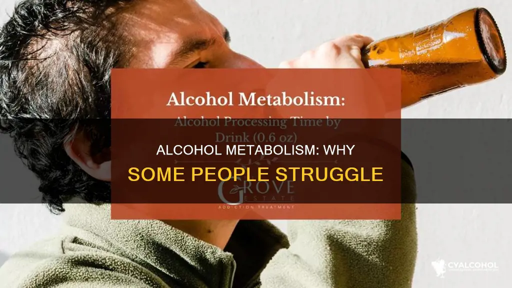 what does it mean to have trouble metabolizing alcohol