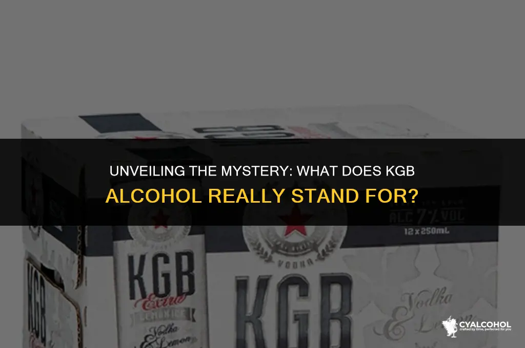 what does kgb alcohol stand for