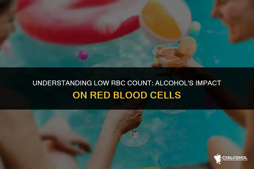what does low rbc mean alcohol