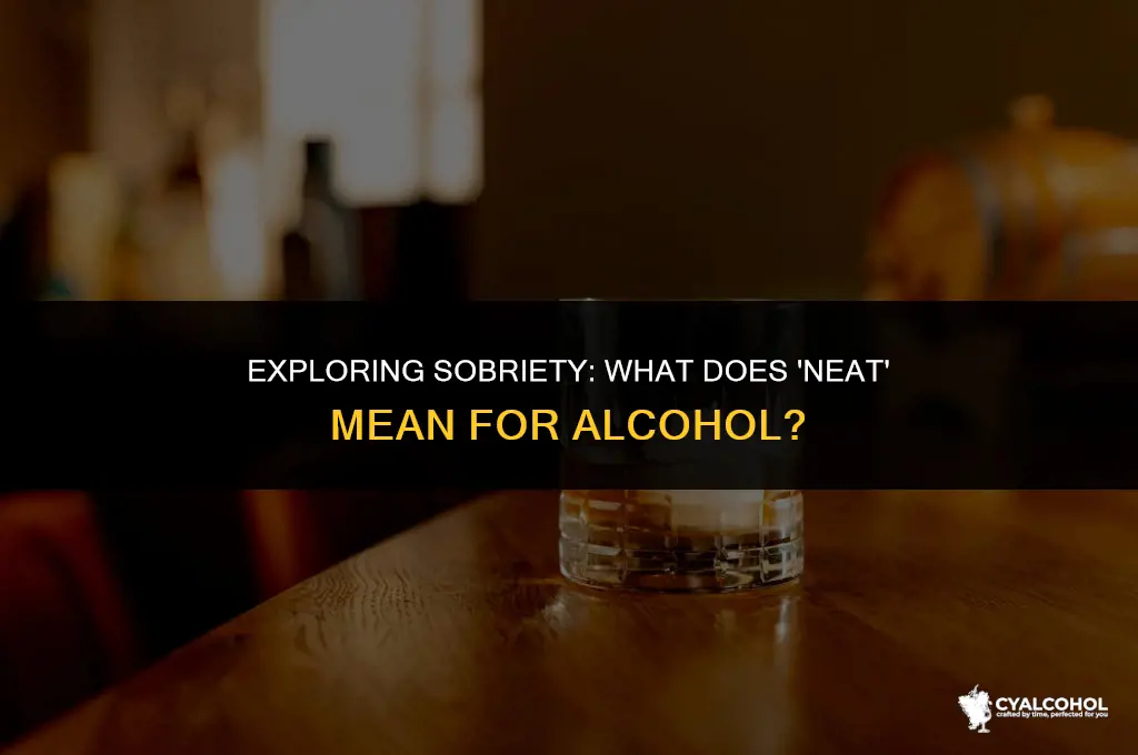 what does neat mean for alcohol
