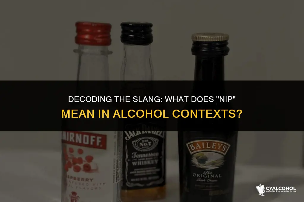 what does nip mean in alcohol