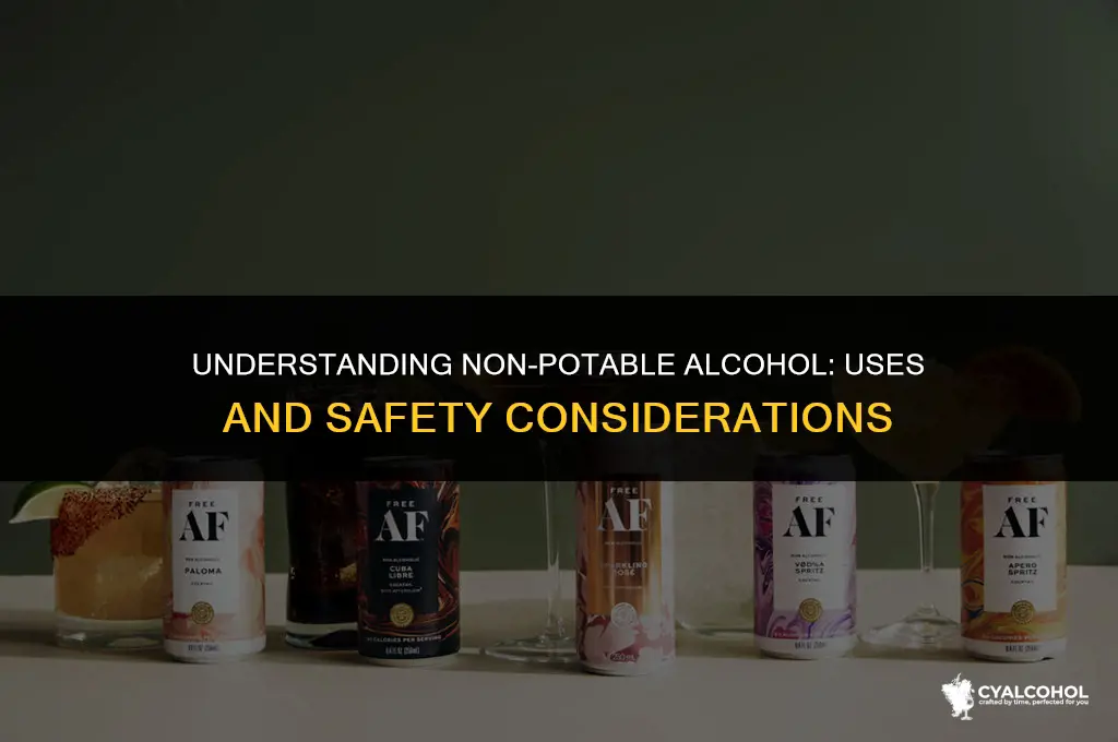 what does non-potable alcohol mean