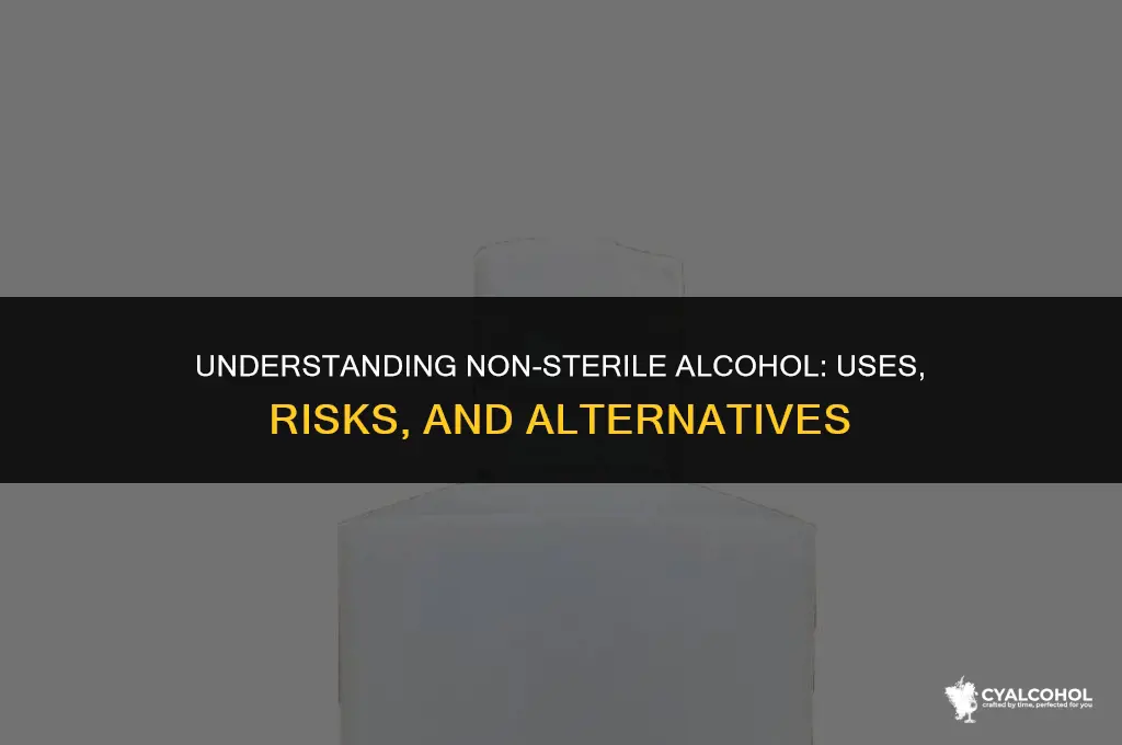what does non sterile alcohol mean