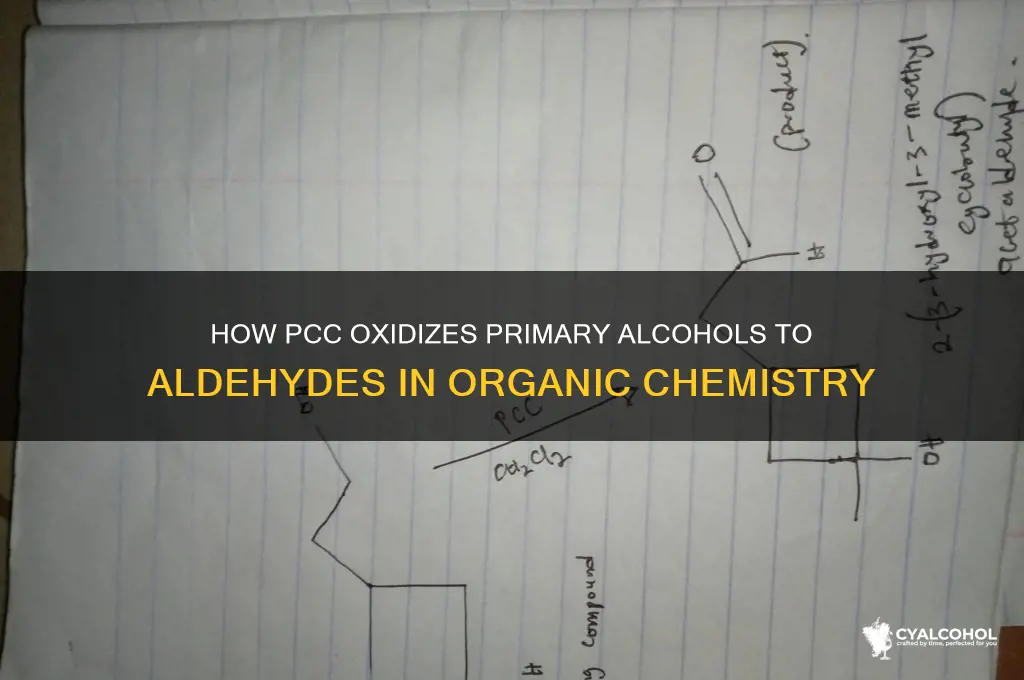 what does pcc do to a primary alcohol