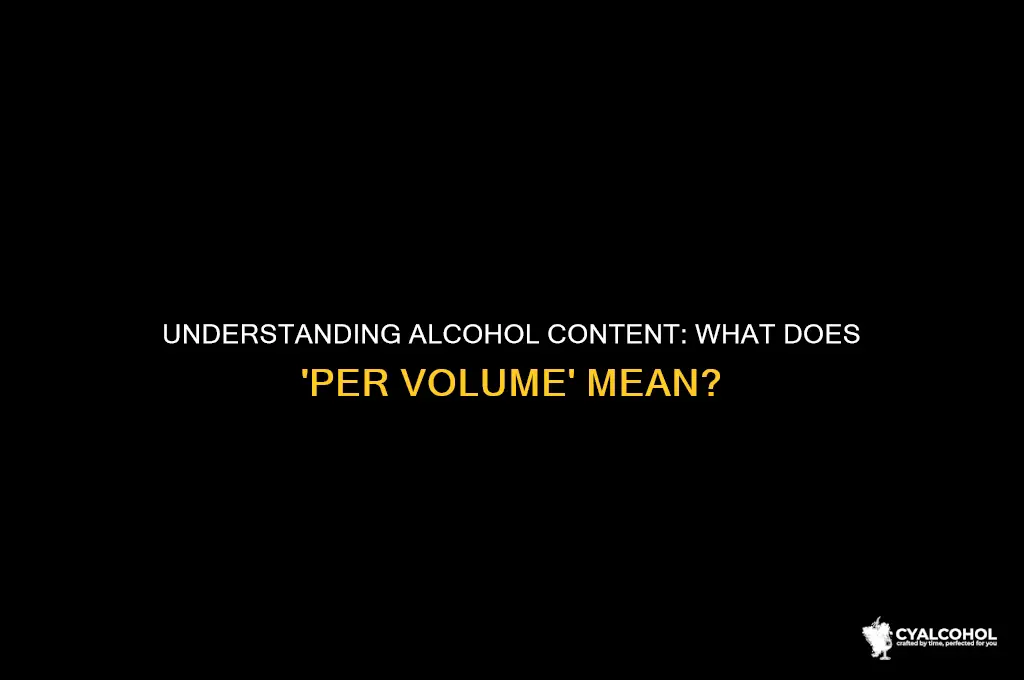 what does per volume mean alcohol