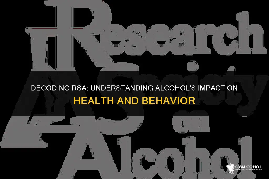 what does rsa stand for alcohol