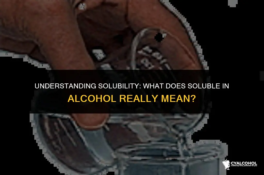 what does soluble in alcohol mean