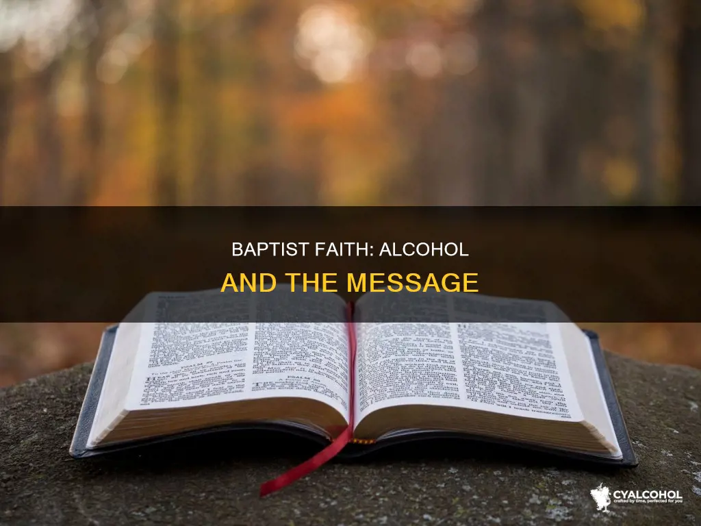 what does the baptist faith and message say about alcohol