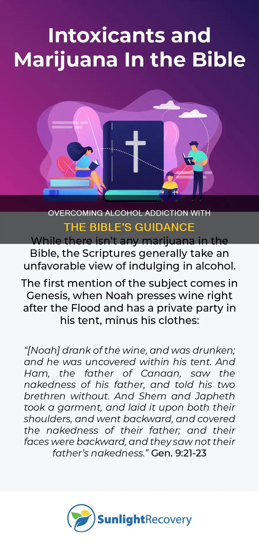 what does the bible say about addiction to alcohol