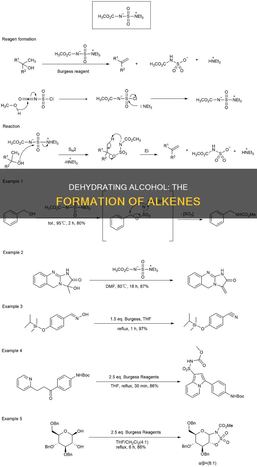 what does the dehydration of an alcohol result ijn