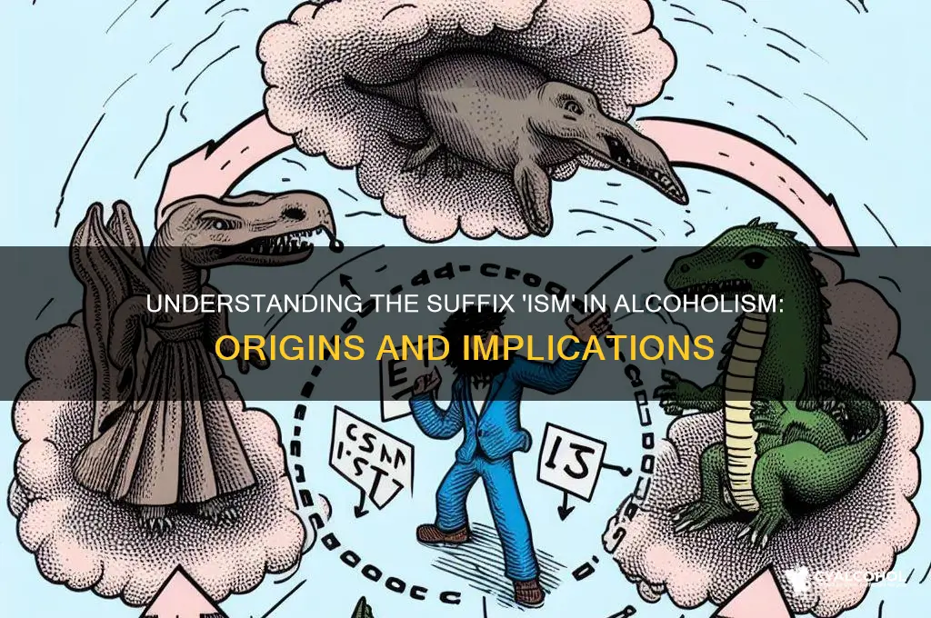 what does the suffix ism mean in alcoholism