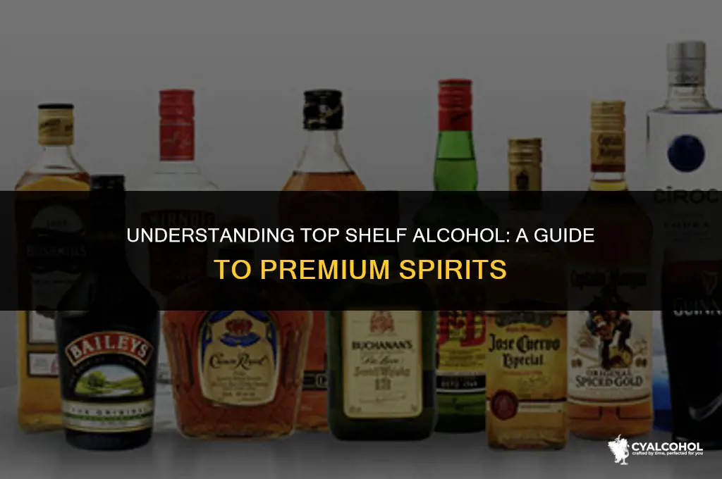 what does top shelf alcohol mean