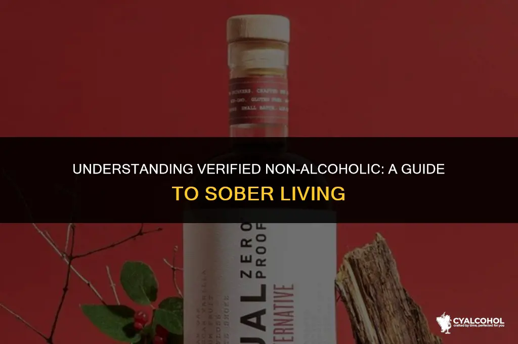 what does verified non alcoholic mean