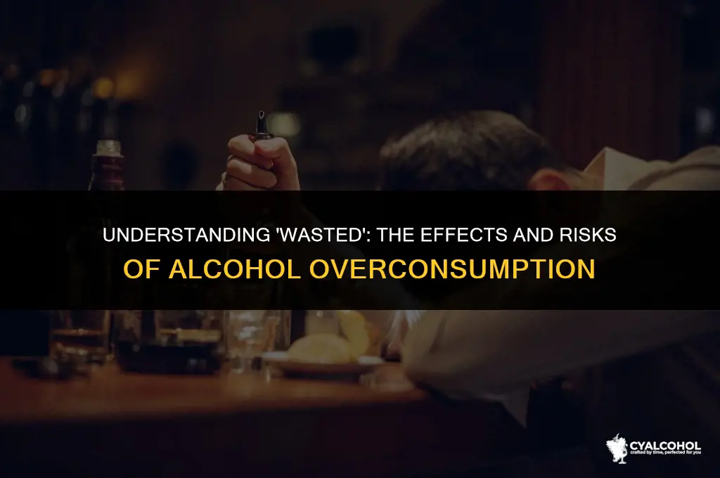 what does wasted mean in alcohol