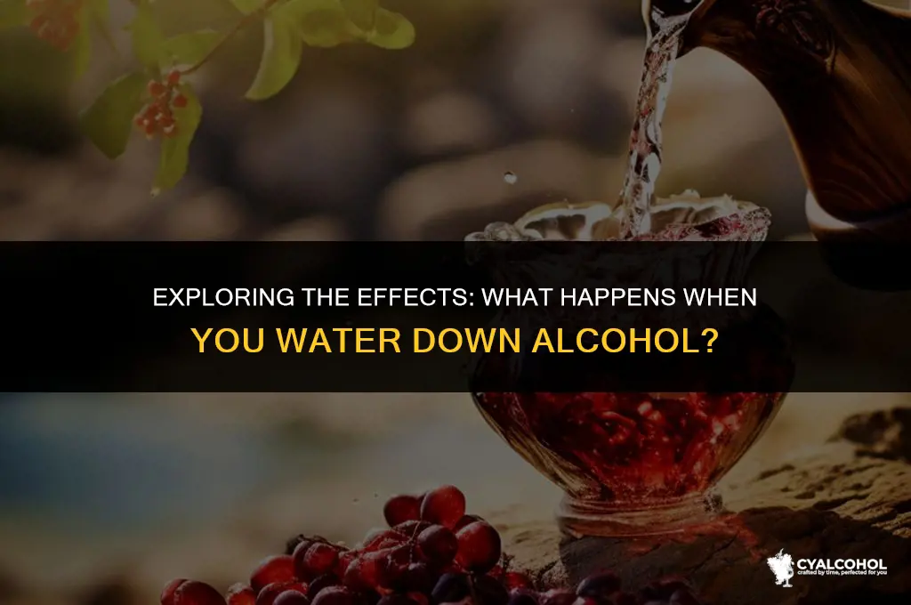what does watering down alcohol do