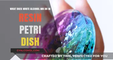 White Alcohol Ink in Resin: A Petri Dish Experiment