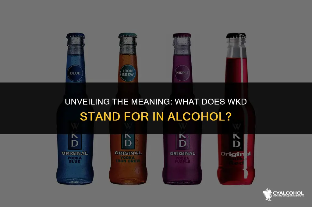 what does wkd stand for alcohol