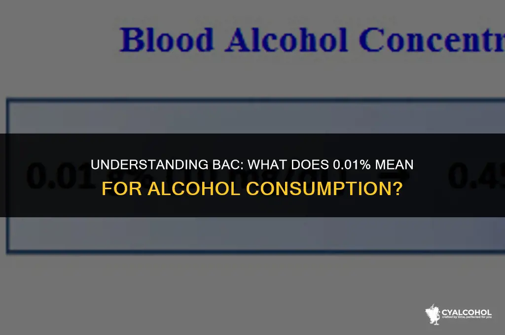 what doesblowing 001 mean for alcohol