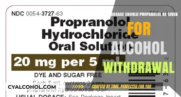 Propranolol Dosage Guide for Alcohol Withdrawal Treatment