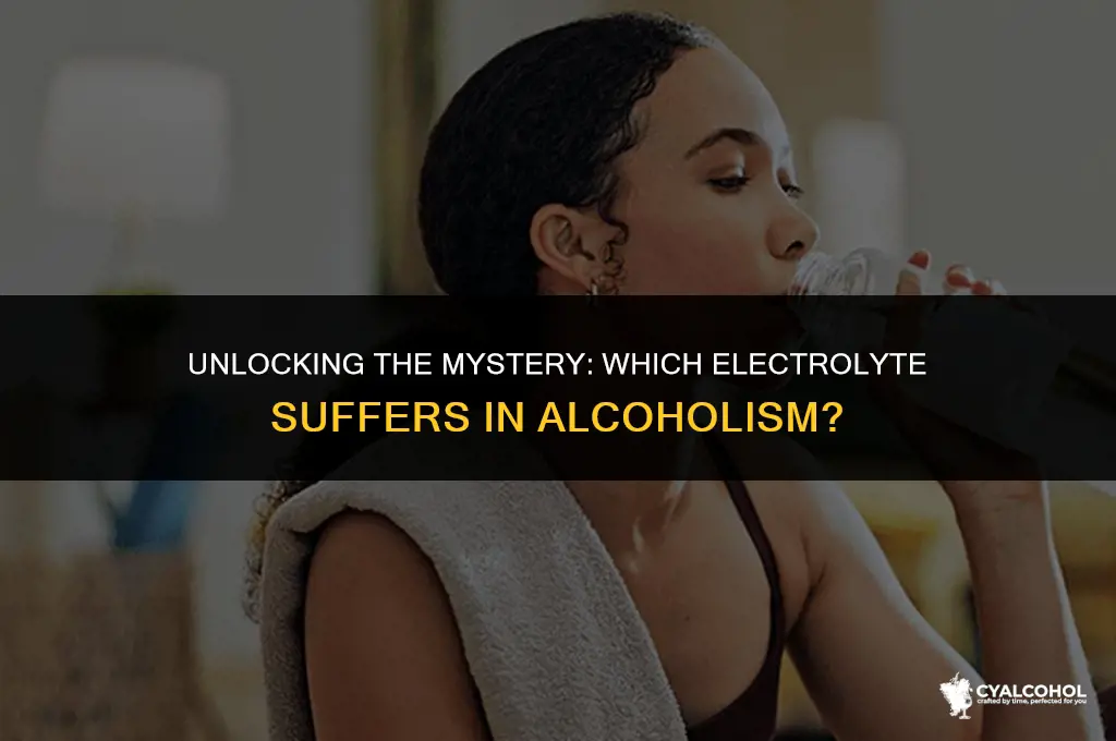 what electrolyte is impaired in alcoholic