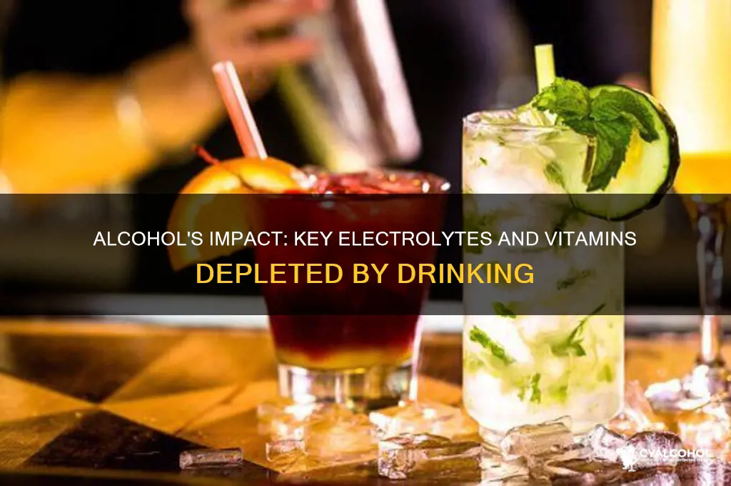 what electrolytes and vitamins are depleted with alcohol