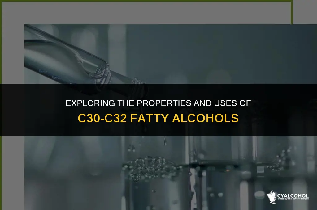 what fatty alcohols are c30-c32