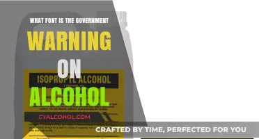 Decoding the Font: Unveiling the Government's Alcohol Warning Typography
