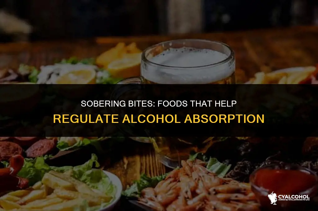 what food regulate down alcohol absorption
