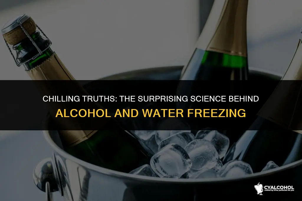 what freezes faster alcohol or water