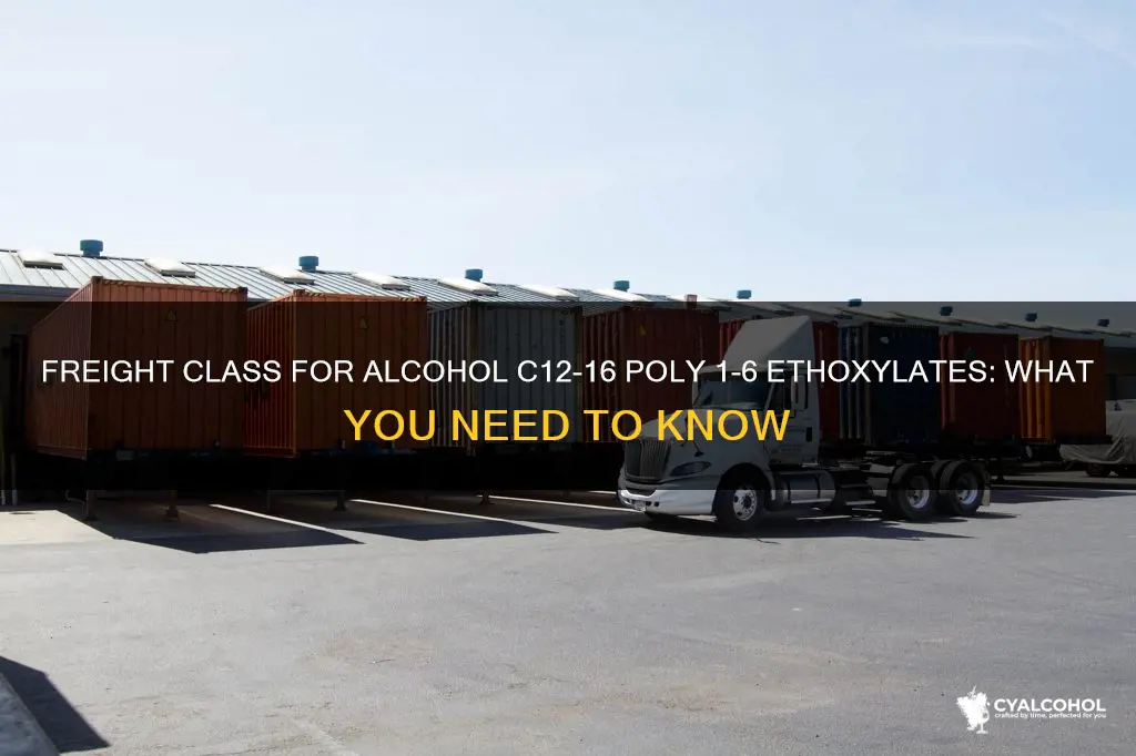 what freight class is alcohol c-12-c-16 poly 1-6 ethoxylate