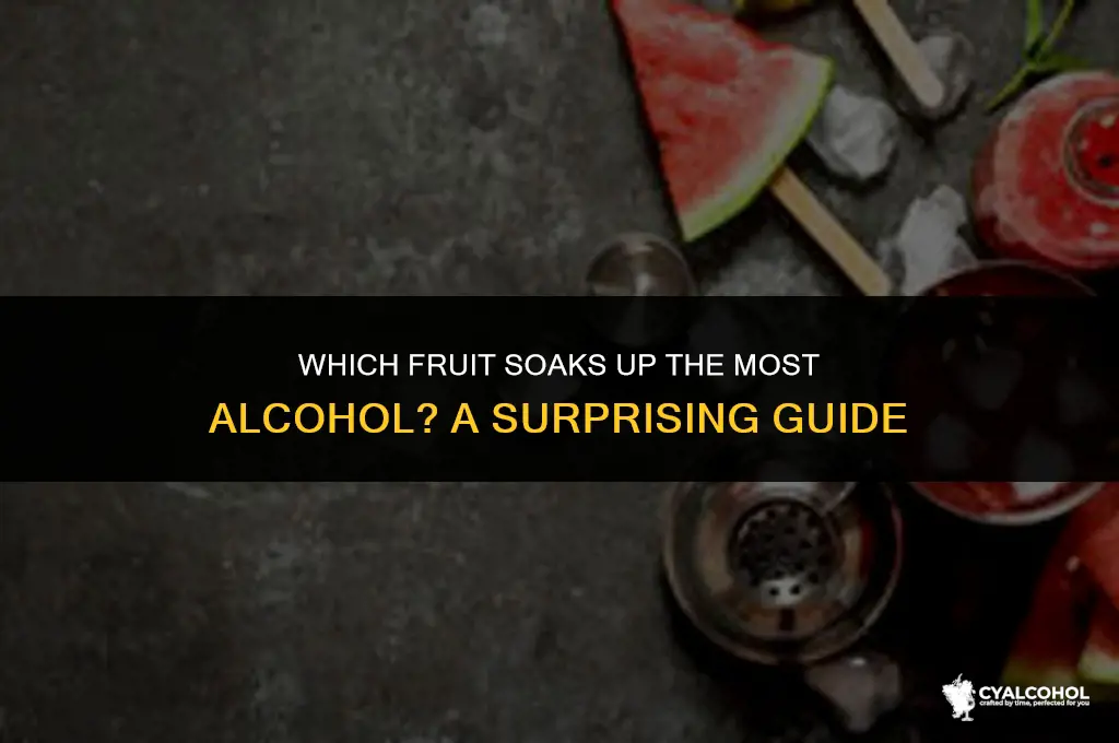 what fruit absorbs the most alcohol