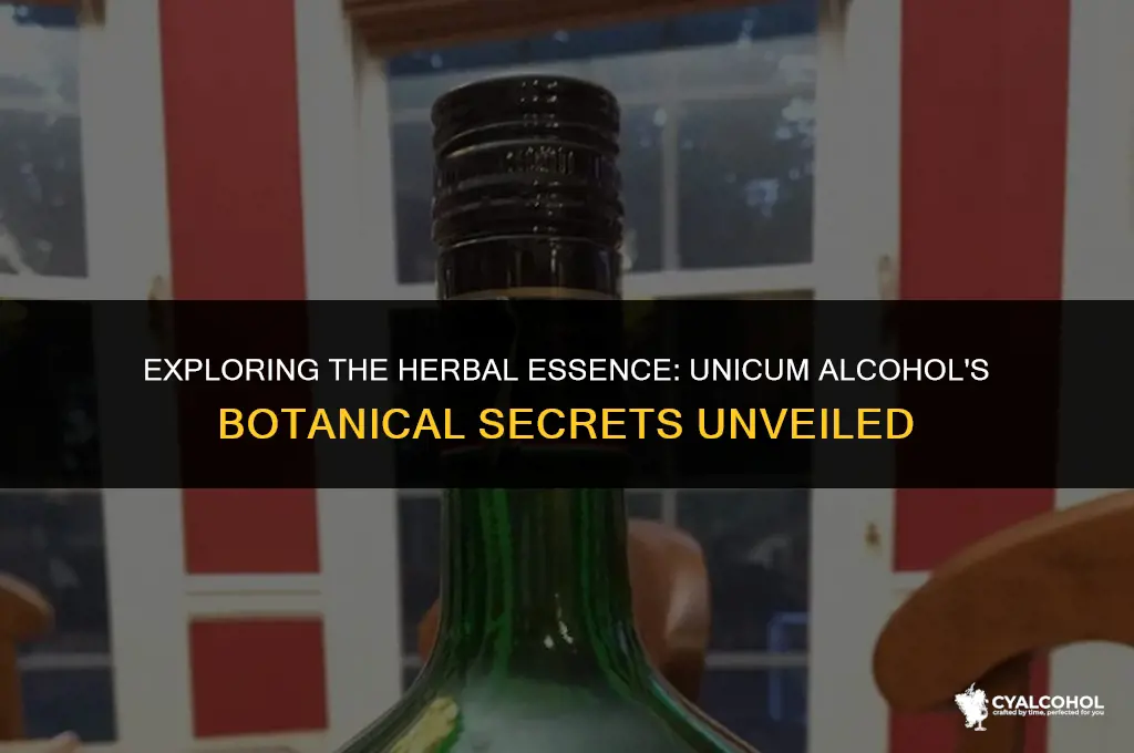 what herbs are in unicum alcohol