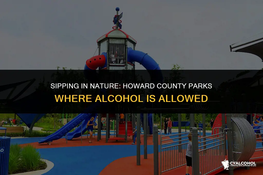what howard county parks allow alcohol