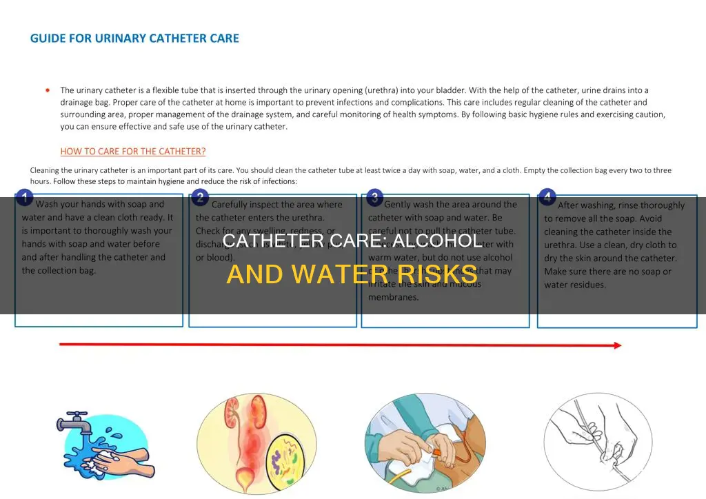 what if alcohol and water in the catheter tube