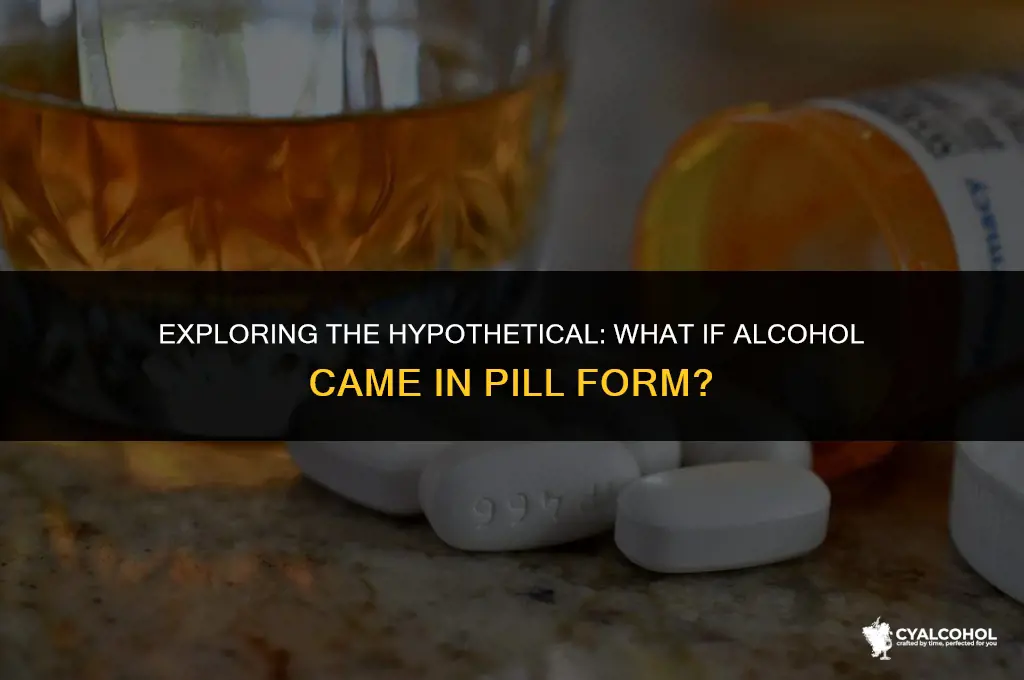 what if alcohol was a pill
