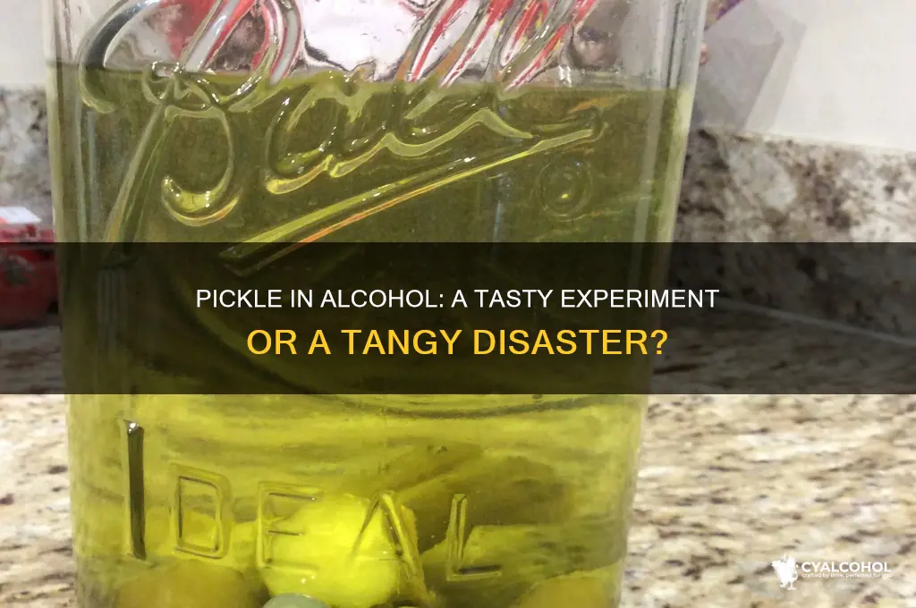 what if i soak a pickle in alcohol