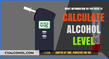 Calculating Alcohol Level: What Information is Needed?