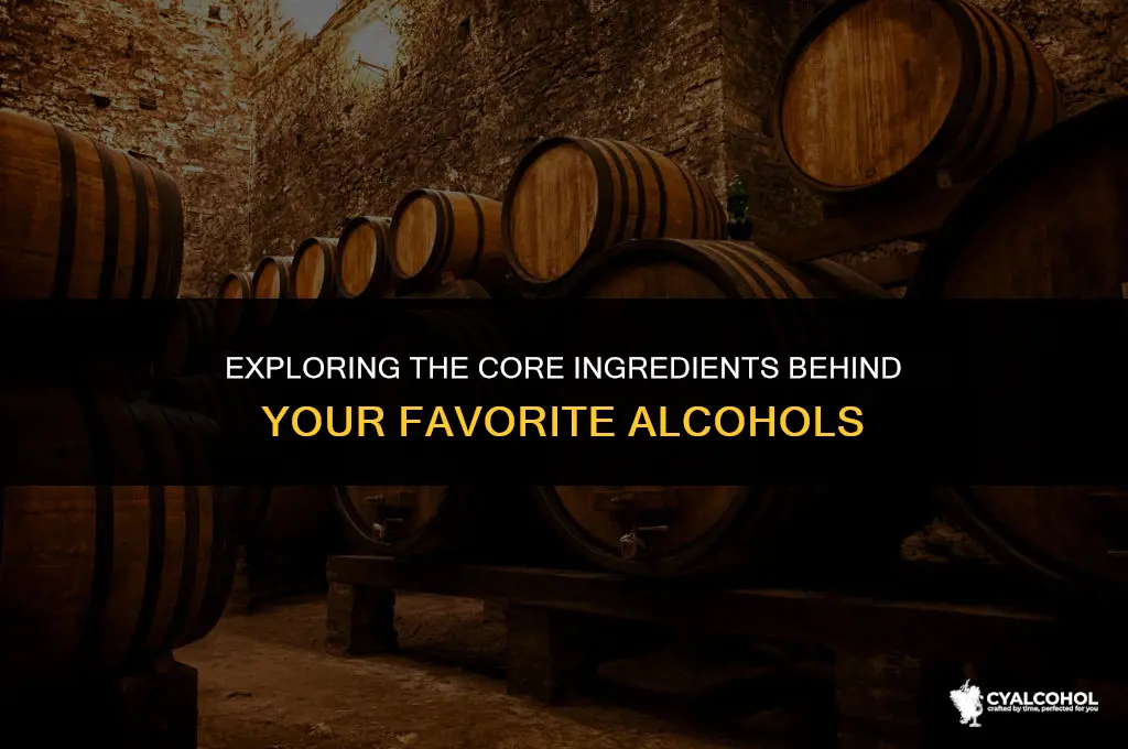 what ingredients are alcohols made from