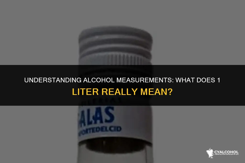 what is 1 liter of alcohol