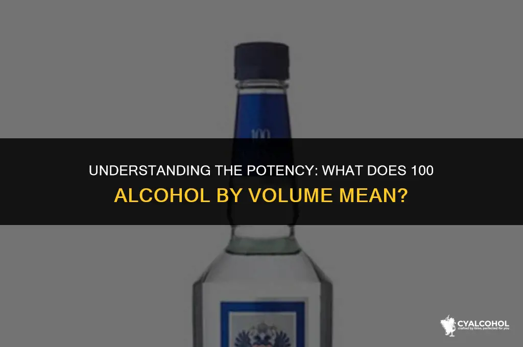 what is 100 alcohol by volume