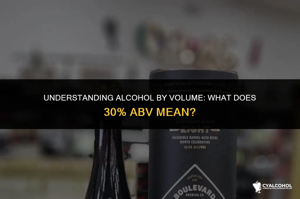 what is 30 alcohol by volume