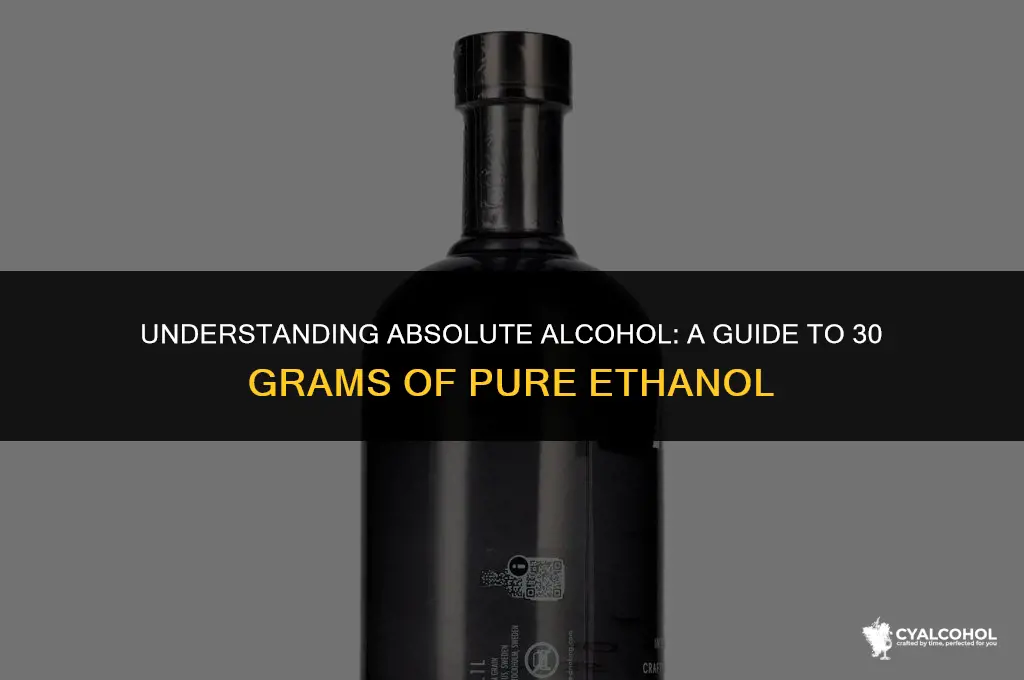 what is 30g of absolute alcohol