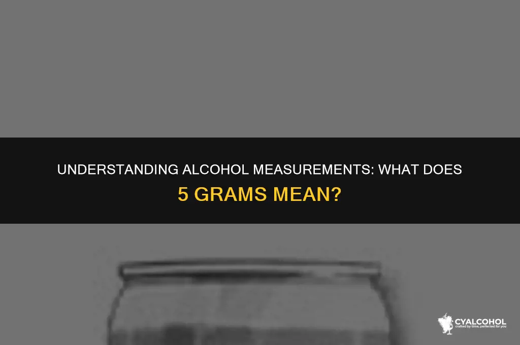 what is 5 g of alcohol