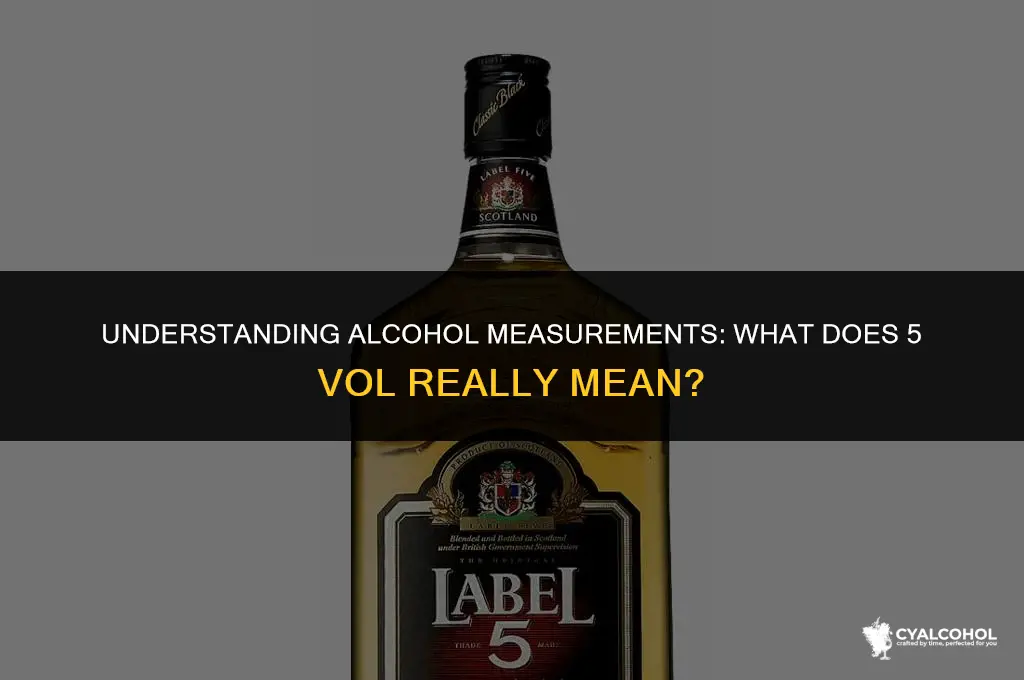 what is 5 vol in alcohol