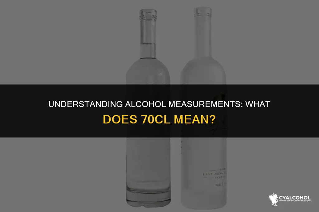 what is 70 cl in alcohol