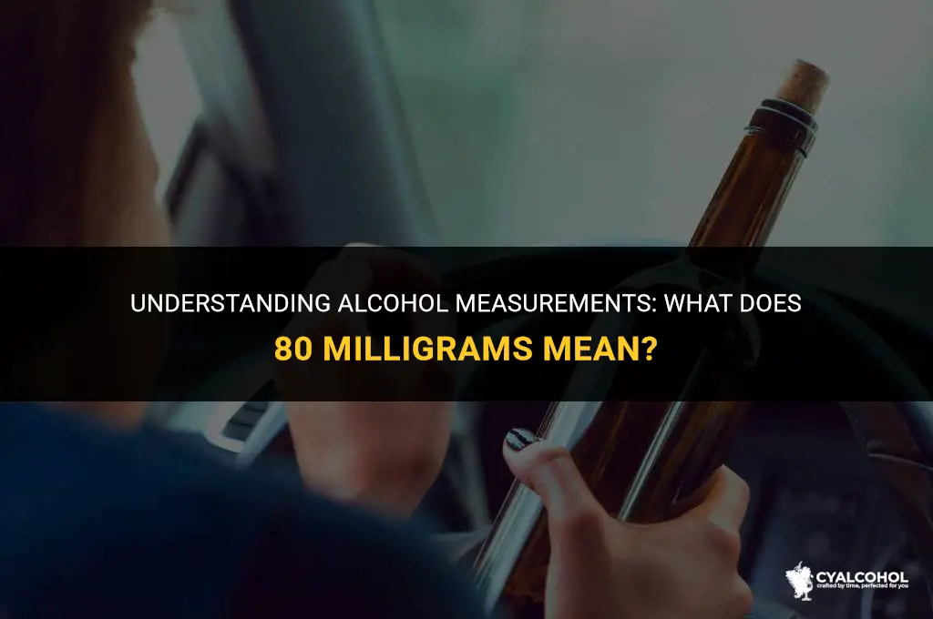what is 80 milligrammes of alcohol