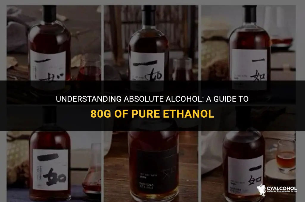 what is 80g of absolute alcohol